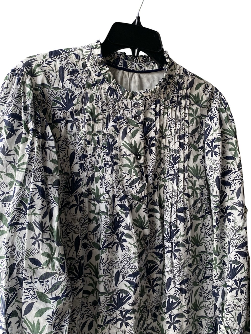 NWT Boden Antonia Ivory Tropical Palm Cotton Shirt Dress Size 10 No Belt - Picture 8 of 11